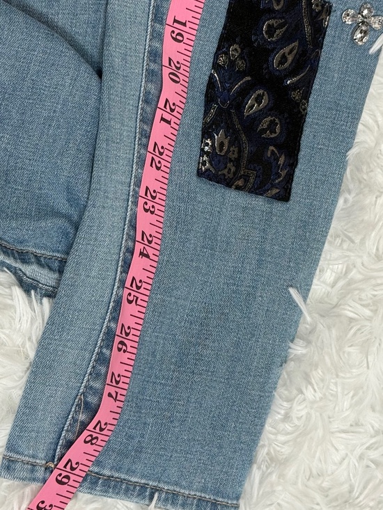 Chico's Patchwork and Jeweled Girlfriend Jeans - Picture 10 of 12